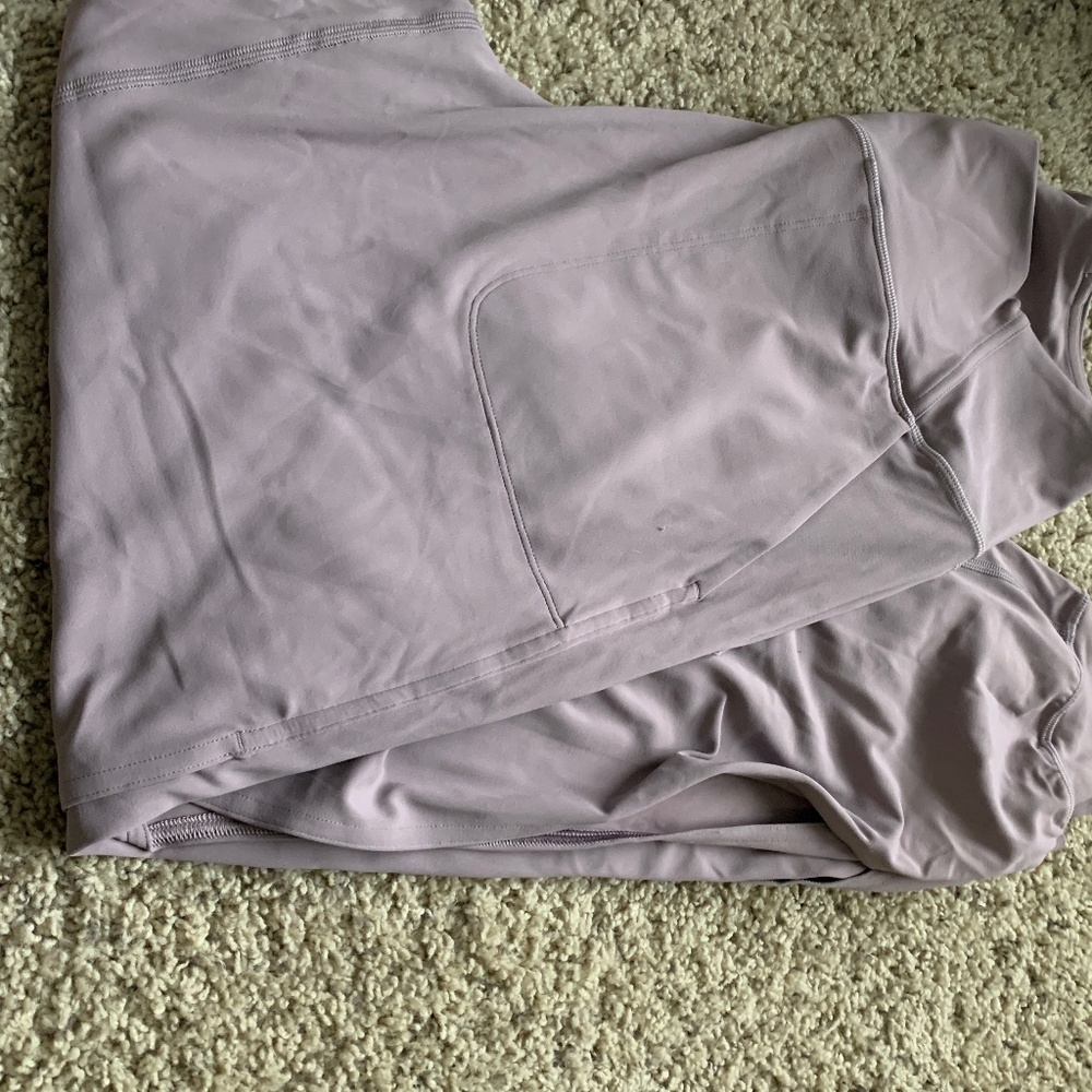 Lululemon high waist, slits at bottom purple